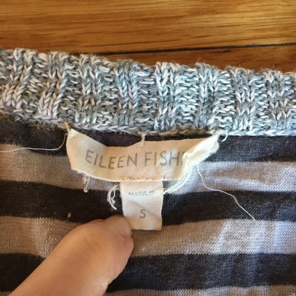 Eileen Fisher Striped Sweater 100% Linen + Organic Cotton/Hemp Lining Small / S - Picture 3 of 16